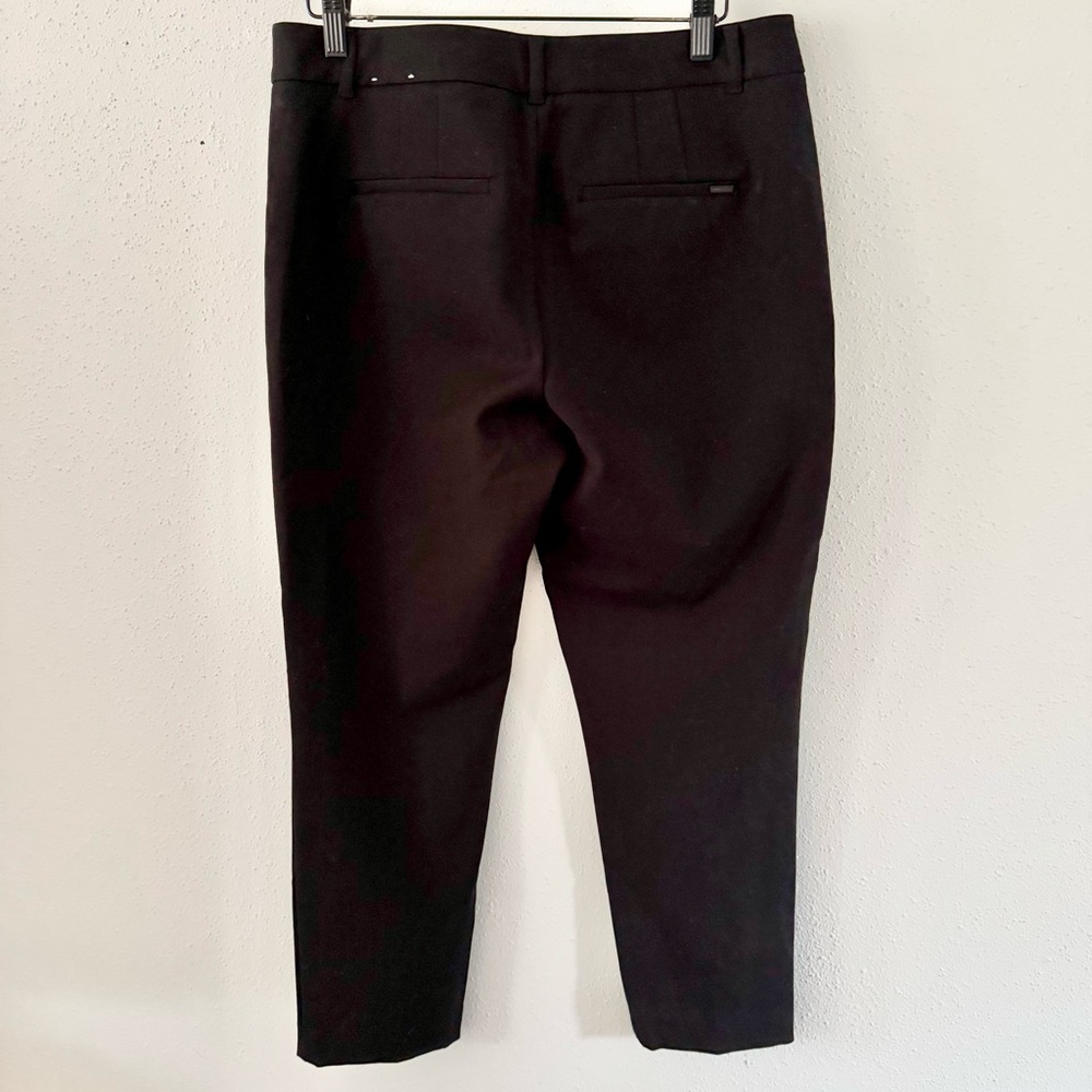 WHBM Slim Ankle Comfort Stretch Cropped Mid-Rise Trouser Pants Black Women's 8 - Picture 4 of 6